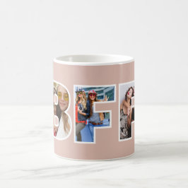 BFF Foto collage Chic Trendy Pink Besties Quote Koffiemok