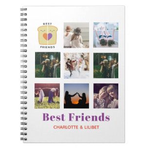 BFF Foto collage Gift Peanutboter Jelly Sandwich Notitieboek