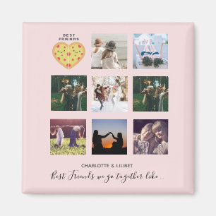 BFF Foto collage Gifts Dusty PIZZA Friends Magneet