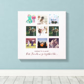 BFF-foto-collage kwallen octopus aangepast cadeau Canvas Afdruk (Insitu (Houten vloer))