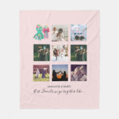 BFF-foto-collage kwallen octopus aangepast cadeau Fleece Deken (Voorkant)