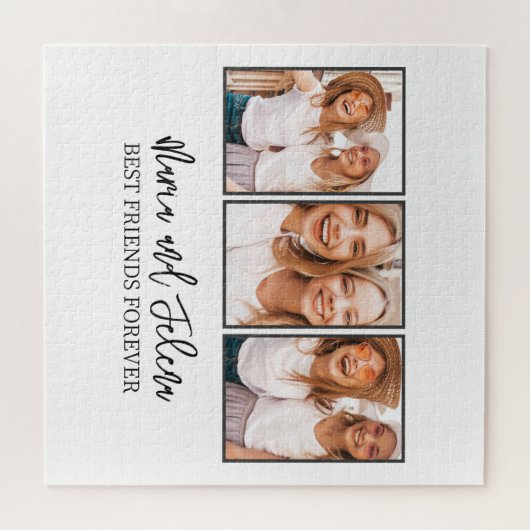 BFF Foto Collage Persoonlijk cadeau Legpuzzel (Horizontaal)