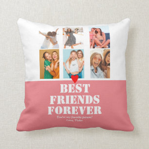 BFF Foto Collage Persoonlijke aangepaste cadeautje Kussen