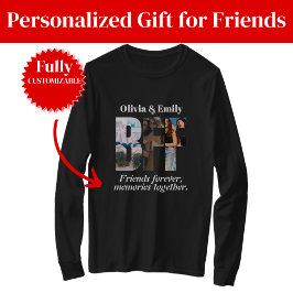 BFF-foto-collage T-shirt met lange mouwen