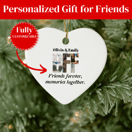 BFF-foto-ornament – Persoonlijk cadeau Keramisch Ornament