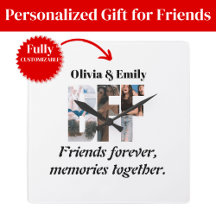 BFF-foto-wandklok – gepersonaliseerd cadeau