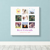 BFF Fotocollage Cadeau Pindakaas Jam Sandwich Canvas Afdruk (Insitu (Houten vloer))