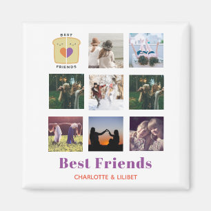 BFF Fotocollage Cadeau Pindakaas Jam Sandwich Magneet