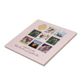 BFF Fotocollage Cadeaus Stof Roze PIZZA Vrienden Tegeltje (Zijkant)