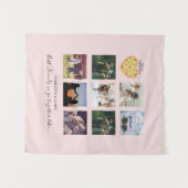 BFF Fotocollage Cadeaus Stof Roze PIZZA Vrienden Wandkleed (Voorkant (horizontaal))