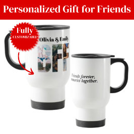 BFF-fotoreisbeker – Gepersonaliseerd cadeau Reisbeker