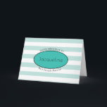 BFF Friend Birthday Turquoise Stripe Feminine Chic Kaart<br><div class="desc">Gepersonaliseerd verjaardagsfeest wenskaart ter ere van de "Beste Vrienden voor altijd". Een zacht,  zacht,  vrouwelijk,  turkooistisch,  munt groen,  stripe vormgeving met een modern chic-gevoel. Verander eenvoudig de tekst op de kaart met onze sjabloon om deze uniek te maken.</div>