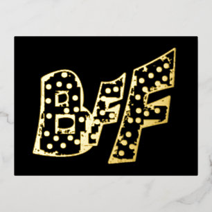 BFF Friendship Stippen Gold Foil Briefkaart