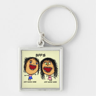 BFF Funny Cartoon Sleutelhanger