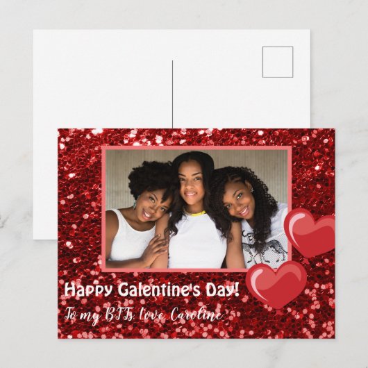 BFF Galentine's Briefkaart (Voorkant / Achterkant)
