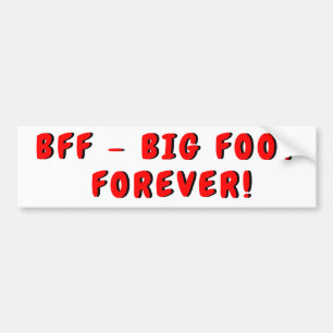 BFF grote voet voor altijd Bumpersticker