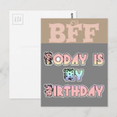 BFF Hakuna Matata is vandaag mijn verjaardagskaart Briefkaart (Voorkant / Achterkant)