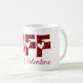 BFF Happy Valentijn Cute Cupid Typografie Koffiemok (Voorkant rechts)