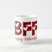 BFF Happy Valentijn Cute Cupid Typografie Koffiemok (Center)