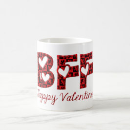 BFF Happy Valentijn Cute Cupid Typografie Koffiemok
