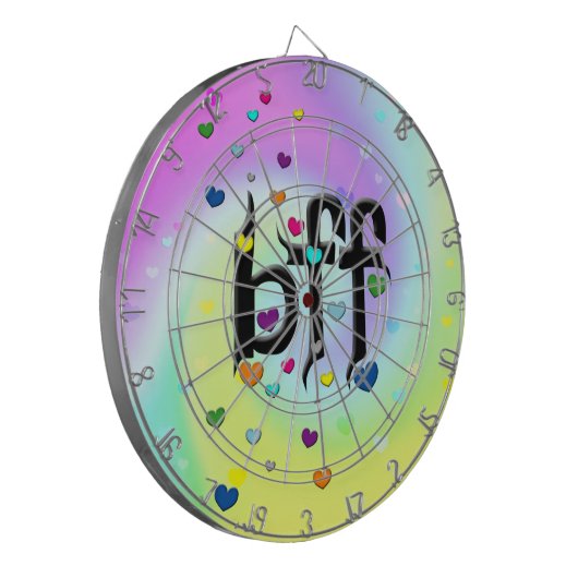 bff ~ harten dartbord (Voorkant Links)
