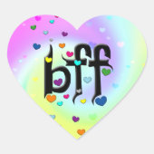 bff ~ harten hart sticker (Voorkant)