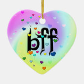bff ~ harten keramisch ornament (Voorkant)
