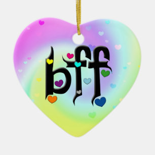 bff ~ harten keramisch ornament