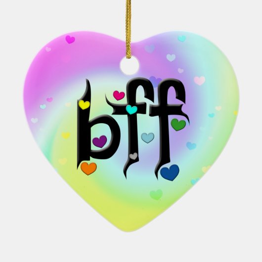 bff ~ harten keramisch ornament (Achterkant)