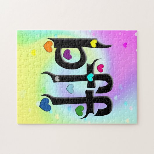 bff ~ harten legpuzzel (Horizontaal)