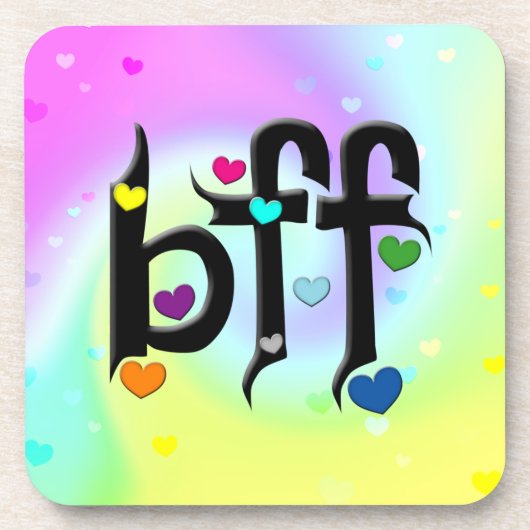 bff ~ harten onderzetter (Voorkant)