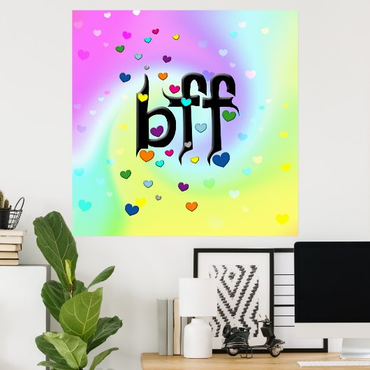 bff ~ harten poster (Thuiskantoor)