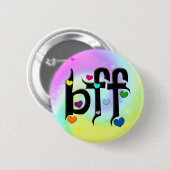 bff ~ harten ronde button 5,7 cm (Voorkant /achterkant)