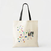 bff ~ harten tote bag (Voorkant)