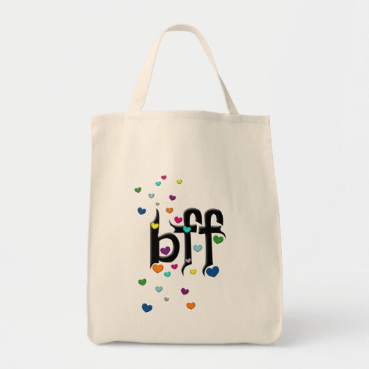 bff ~ harten tote bag (Voorkant)