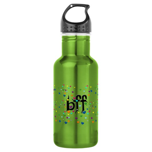 bff ~ harten waterfles (Voorkant)
