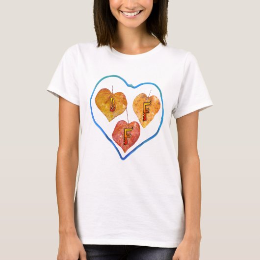 BFF Heart Leaves Women's T-Shirt (Voorkant)
