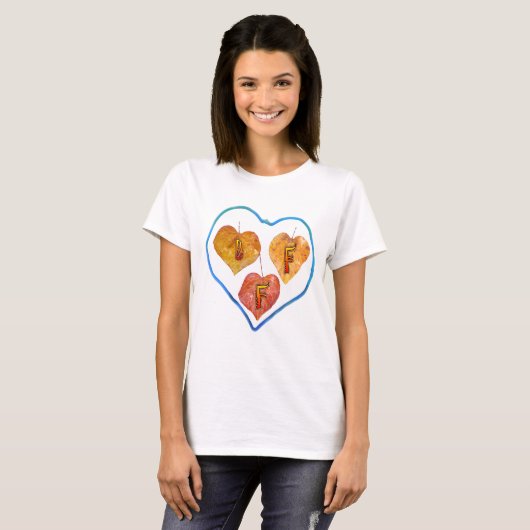 BFF Heart Leaves Women's T-Shirt (Voorkant volledig)