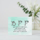 BFF-humor Briefkaart (Staand voorkant)