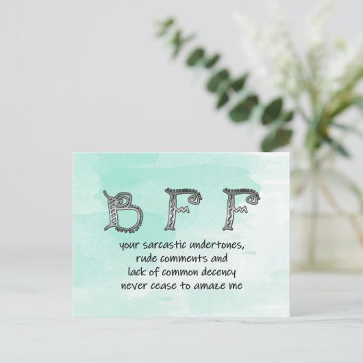 BFF-humor Briefkaart (Staand voorkant)