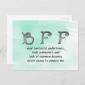 BFF-humor Briefkaart (Voorkant / Achterkant)