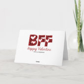 BFF I Love You Cute Cupid Typography Valentijn Feestdagen Kaart (Achterkant)