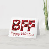 BFF I Love You Cute Cupid Typography Valentijn Feestdagen Kaart (Voorkant)
