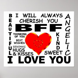 BFF Ik hou van je Poster
