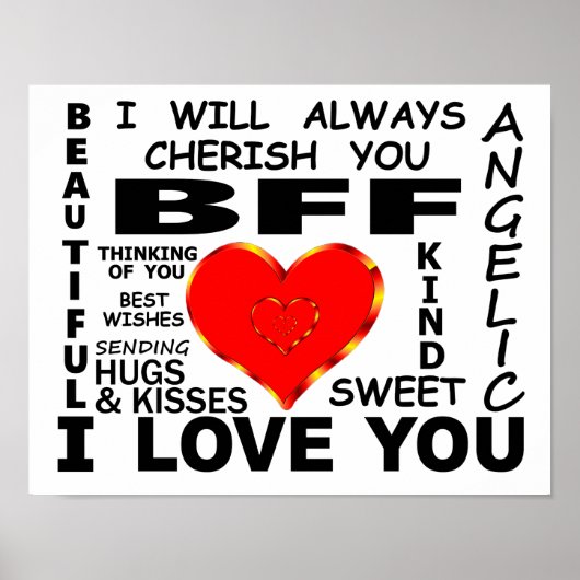 BFF Ik hou van je Poster (Voorkant)