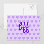 bff in Paars Briefkaart (Voorkant / Achterkant)