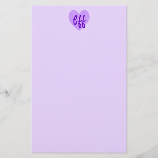 bff in Paars Briefpapier (Voorkant)