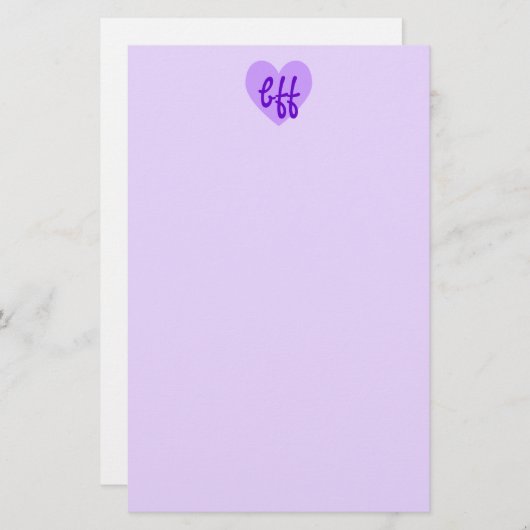 bff in Paars Briefpapier (Voorkant / Achterkant)