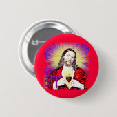 BFF Jesus Ronde Button 5,7 Cm (Voorkant /achterkant)