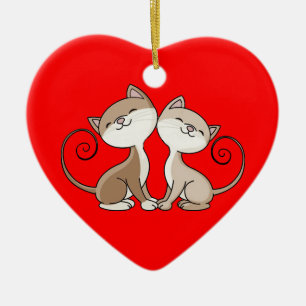 BFF-Katten met Curling-rails Keramisch Ornament